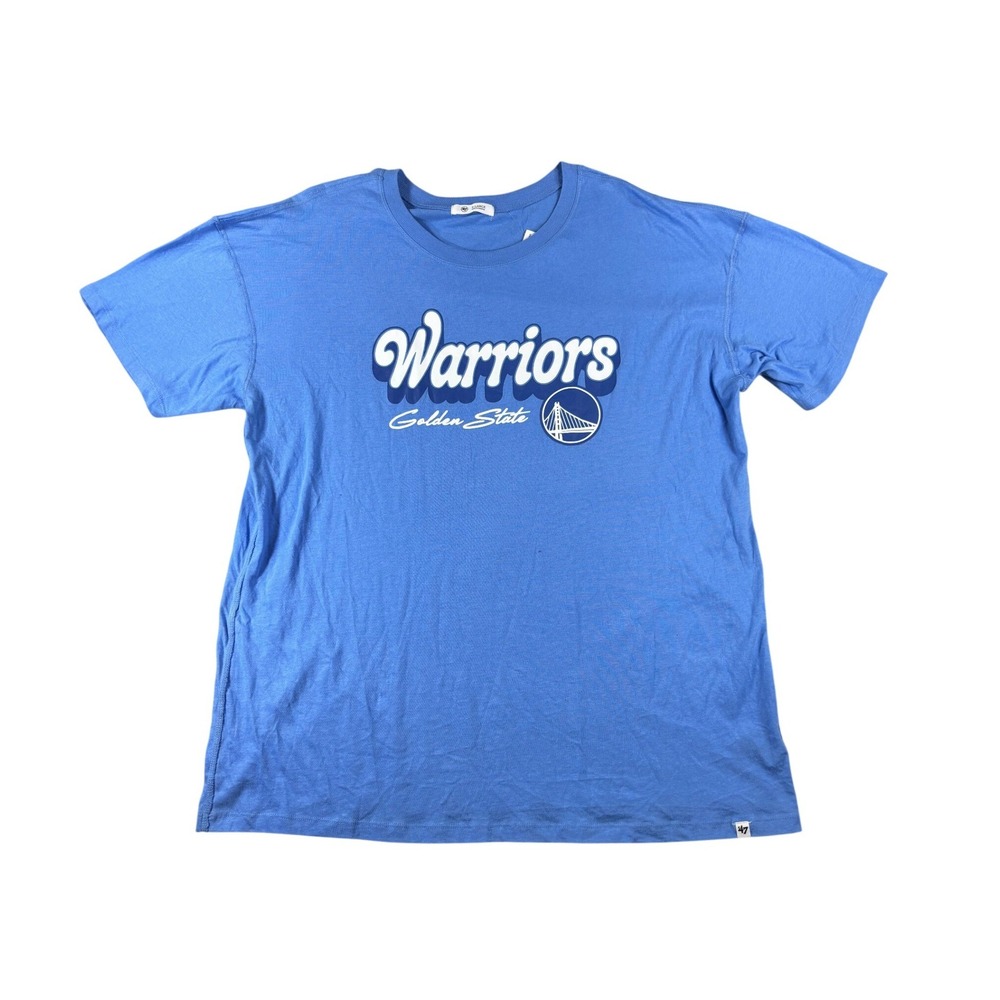 47 Brand Golden State Warriors T-Shirt Womens XL Blue NBA Graphic Tee New